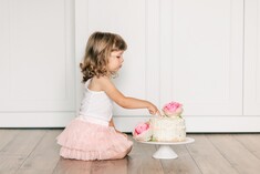 Small Girl Tasting BYO Cakes